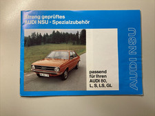 ~1970 Prospekt Streng geprüftes Audi NSU Spezialzubehör Audi 80 / Auto Oldtimer
