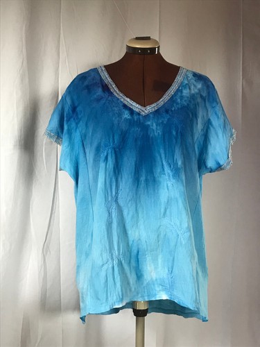 Tunika shirt batik blau - tunika,