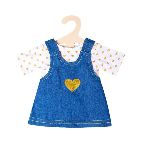 Puppen jeanskleid goldstück - puppen-jeanskleid,