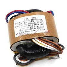 1PC New 35W R-CORE TRANSFORMER For Preamp 115V 230V OUTPUT: 220V+220V 6.3V+6.3V 
