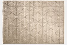 Teppich weiß 90 x 160 cm HEINE Hochflorteppich Handgewebt Wolle Gr. 3 - P761