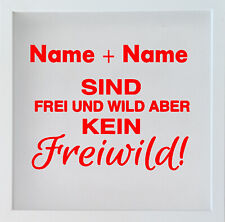 Freiwild, Persönlicher Leucht Liebespaar LED Bilderrahmen für Wand und Regal