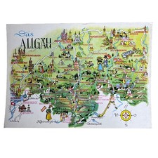 Postkarte  AK Landkarte