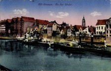 Ak Bremen, Altstadt, An der Weser, Seitenraddampfer - 4894139