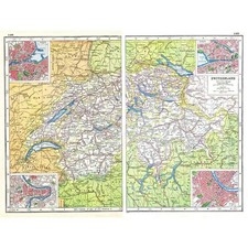 Antike Landkarte 1920 -