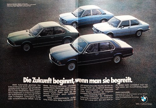 Bmw werbung aus - 1977, modelle