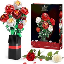 Rosen mit Vase Blumenstrauß