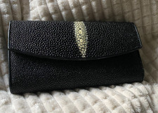 OCONI - STACHELROCHENLEDER - PORTEMONNAIE - Farbe SCHWARZ