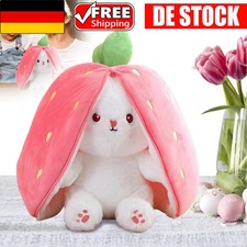 2-in-1 Erdbeere und Kaninchen Plüschtier Verstecken Plüsch Hasen Versteckspiel