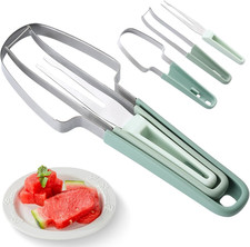 3-in-1 Edelstahl Obstschneider Wassermelonengabel Schneidewerkzeug Camping