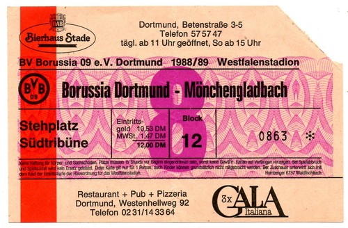 Ticket borussia dortmund - ticket,