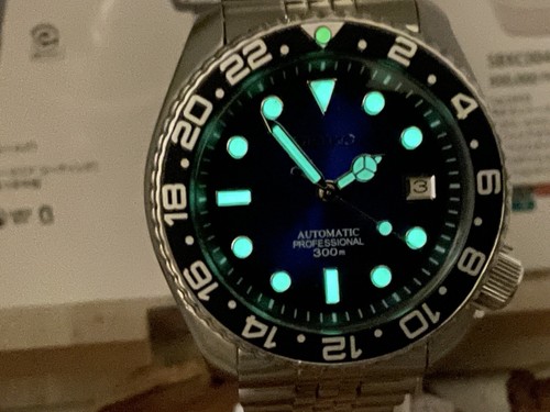Seiko schwarzes blaues - seiko, schwarzes/blaues