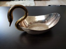 Schwan Konfektschwan Deko Metall Skulptur Konfekt Schale