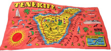 Teneriffe Duschhandtuch - Badetuch Karte Teneriffa - 70 x 140