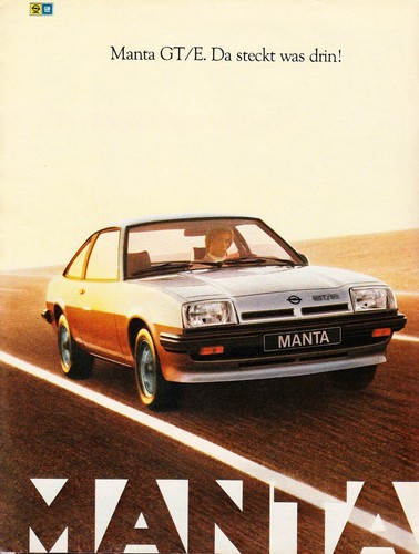 Opel manta reklame - opel, gt/e
