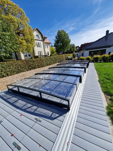 Gfk schwimmbecken überdachung - gfk,