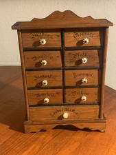 sehr alter GEWÜRZSCHRANK - HANDARBEIT AUS HOLZ - UM 1900