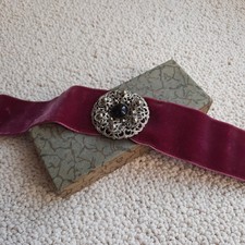 altes Kropfband Halsband Kette Samt Tracht Dirndl - 60er Jahre