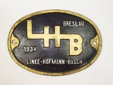 Original Waggonschild - LHB Breslau von 1934