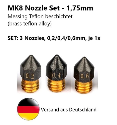 Mk8 nozzle düse 3er set - düse,