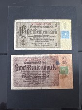 1 und 2 Rentenmark 1937 mit