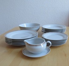 Speiseservice weiß Goldkante