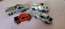 4 Alte Spielzeugautos • Polistil S7 Fiat 128 • Burago BMW 3.0 CSi • Plus Zwei
