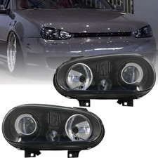 Scheinwerfer Set im R32 look für VW Golf 4 IV  schwarz 09.1997-09.2003