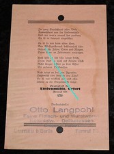 Brotfabrik der Lindenmühle Erfurt ,in Bernau bestempeltes altes Werbeblatt 