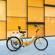 Erwachsene Faltrad 24 Zoll Klappfahrrad 7 Gänge Dreirad Klapprad Folding Bike DE