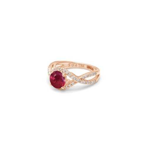 18k roségold ring mit burma - mit,