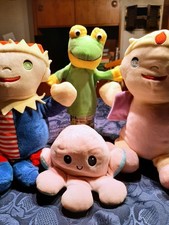 Die etwas anderen Kasperpuppen, 2 von magomora + Frosch + Krake mit Wechselgesic