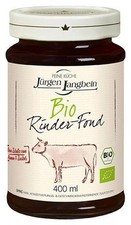 Jürgen Langbein Rinder-Fond Bio, 400 ml Glas, ohne Zusatz von Aromen & Zucker