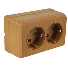 Aufputz 2 fach Steckdose