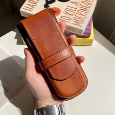 Leder stiftetui für drei - leder-stiftetui,