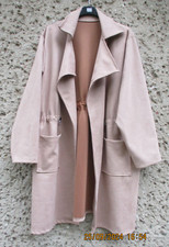 Mantel Überwurf Made in Italia beige Zipfel neu