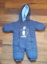 Schneeanzug, Kapuze, gefüttert, Baby, blau, 68 - guter Zustand