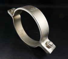 Zweiteilige Rohrschelle 219mm V4A Edelstahl 1.4571 | M20 Schrauben | Br. 60mm