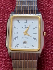 Cathay Herrenuhr,Damenuhr,Edelstahl,Datumsanzeige,Edelstahlband,die Uhr läuft.K1