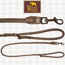 WOZA Premium Hundeleine Rundgenäht Handnaht Vollleder Lederleine Rindnapa SK1420