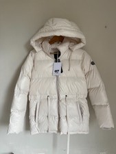 Cream puffy coat woman Alpha