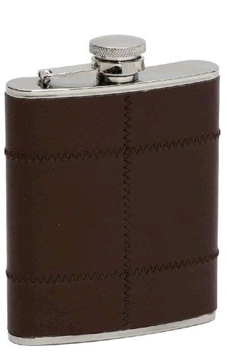Haller flachmann leder braun - flachmann,