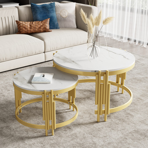Couchtisch rund 2er set - rund,