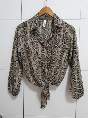 Bluse schlangenmuster s - bluse,
