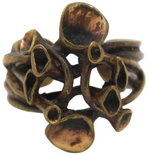 ? Hannu Ikonen Renmoosblüten Ring Finnland 1960 / 1970 Vintage Schmuck - 9,62g