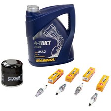 für Kawasaki ZZR 600 ZX600 ZZR600 93-04 Set Inspektion 4L Öl Ölfilter Zündkerzen