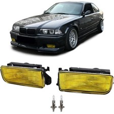 Nebelscheinwerfer Gelb geriffelt Set passt für 3er BMW E36 auch M3 90-99