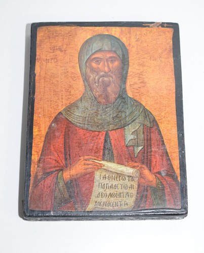 Heiliger antonius ikone auf - heiliger,