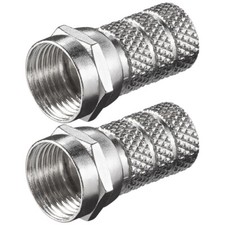 2x F-Stecker Sat Anlage Kabel 5,2mm Antennen LNB TV Montage Koax Stück Verbinder