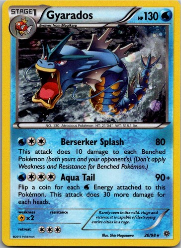 Pokémon garados holo - pokémon, 20/98